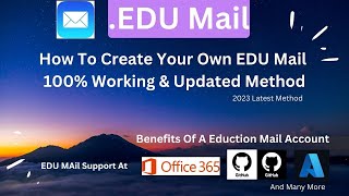 Create Your Own EDU Mail in 2023  How To Get Your EDU Mail Account For Azure 100 Support [upl. by Eikcir977]