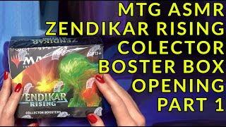 MTG ASMR  ZENDIKAR RISING COLLECTORS BOOSTER BOX OPENING  PART 1  LIZBETH EDEN [upl. by Ailenroc892]