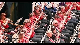 633 Squadron  Massed Bands at Huddersfield Town Hall 2024 [upl. by Nyvrem]