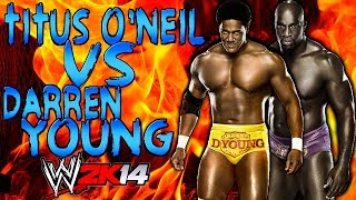 WWE 2K14 Titus ONeil Vs Darren Young [upl. by Melessa]