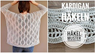 217 Cardigan häkeln кардиган крючком [upl. by Breh]