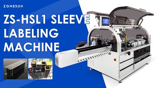 Zonesun ZSHSL1 Horizontal Shrink Sleeve Labeling Machine shrinksleeveapplicators [upl. by Hayimas]