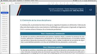 GUIA DE TEMAS DE ESTUDIO PARA EXAMEN CENEVAL EGEL PLUS INGENIERIA CIVIL ceneval [upl. by Aprilette479]