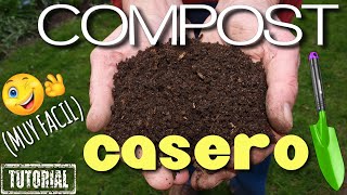 COMPOST CASERO FÁCIL No compres abono Cómo hacer composta casera organica ecológico macetas huerto [upl. by Meng]