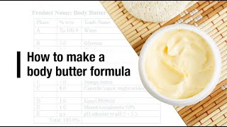 How to make a body butter formula [upl. by Sperry]