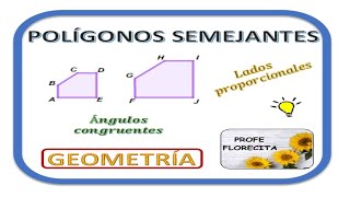 ▶ POLÍGONOS SEMEJANTES 🌻GGEOMETRÍA Ejemplos prácticos y sencillos de poligonos semejantes [upl. by Einnov]