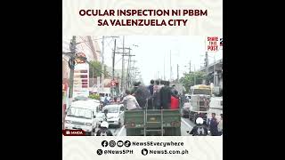 Pres Bongbong Marcos nag ocular inspection sa Valenzuela City [upl. by Assennav512]