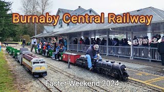 Burnaby Central Railway Miniature Trains 本拿比迷你蒸氣小火車【4 K Video】 [upl. by Avehs]