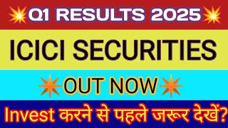 ICICI Securities Q1 Results 2024 🔴 ICICI Securities Results 🔴 ICICI Securities Share Latest News [upl. by Inaleon]