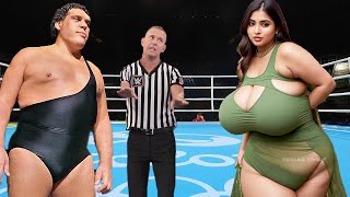 🔥WWE 2K23  Andre The Giant Vs Sumo Girl  WWE2K Jan 20 2024 [upl. by Xanthus796]