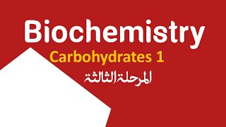 المرحلة الثالثة Biochemistry carbohydrates part 1 [upl. by Ruttger]