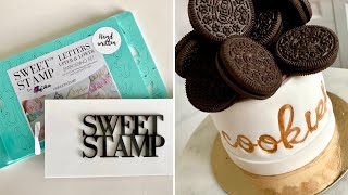 My HONEST Review of Sweet Stamps Fondant Lettering Embosser Set  How to Use Embossers on Cakes [upl. by Bary627]