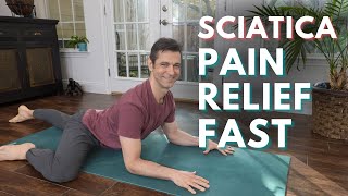 Sciatica Pain Relief Exercises for FAST Relief  David O Yoga [upl. by Gottuard]