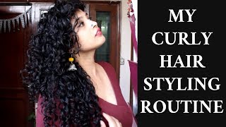 My Curly Hair Styling Routine Volume AND Definition [upl. by Ettevad]