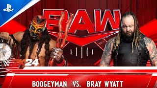 Boogeyman vs Bray Wyatt  Full Match  WWE 2K24 RAW Showdown [upl. by Kirsten64]