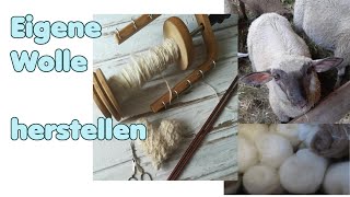 Eigene Wolle herstellen  Naturprodukt Schafwolle meine erste Mütze [upl. by Euhsoj]