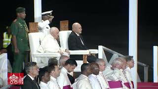 Highlights  Port Moresby Welcome Ceremony 6 September 2024 Pope Francis [upl. by Conte]