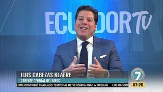 Noticias7  Entrevista a Luis Cabezas Klaere Gerente General del BIESS [upl. by Lorette87]