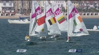 Womens Laser Radial Sailing Final Full Replay  London 2012 Olympics [upl. by Tullius]