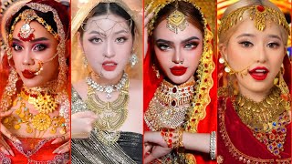 Asoka Makeup Trend “Indian Makeup Trend From Viet Nam” Trend Makeup Ấn Độ 🧕  Trend TikTok Official [upl. by Morice]