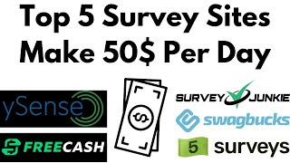 Top 5 Survey Sites  Make 50 Per Day  Easiest Way to Make Money  Survey Job Trick From Bangladesh [upl. by Sert]