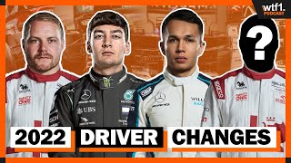 F1 2022 Driver Changes  WTF1 Podcast [upl. by Arutak]