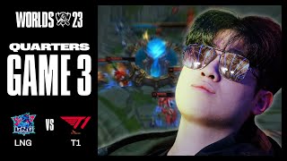 축제인가요ㅣLNG vs T1 게임 3 하이라이트  녹아웃 스테이지 8강 Day 4  1105  2023 월드 챔피언십 [upl. by Erdreid641]