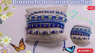 Cómo hacer brazalete de varias vueltas super fácil [upl. by Sawyer]