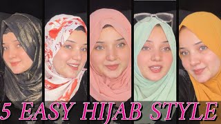 How to wear hijab a few very basic styles 🧕🏻 EASY HIJAB TUTORIAL EVERYDAY STYLE BY RABEECA KHAN😍 [upl. by Rimaj445]