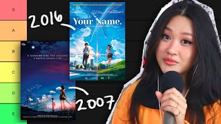 Ranking ALL Makoto Shinkai Movies Tier List [upl. by Payton]