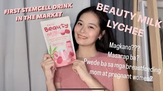 DEAR FACE BEAUTY MILK LYCHEE STEMCELL DRINK REVIEW  PARA SAN ANG STEMCELL DRINK PWEDE SA PREGGY [upl. by Kiele566]