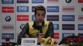 Pokljuka Pursuit Fourcade Svendsen and Shipulin Press Conference [upl. by Anec]