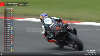 race 2 WSBK Donington 2024 Results highlights [upl. by Jaworski]