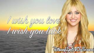 Hannah Montana  Ill Always Remember You Lyrics Video HD [upl. by Enelrihs]