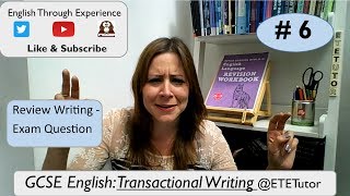 GCSE English Language Transactional Writing  Review Writing task 6 [upl. by Boonie]