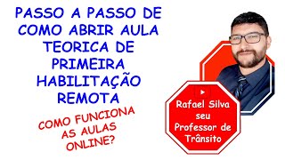 PASSO A PASSO PARA ABRIR AULA REMOTA DO CURSO TEÓRICO DE PRIMEIRA HABILITAÇÃO  PLATA PRO CONDUTOR [upl. by Plafker]