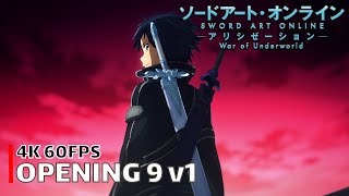 Sword Art Online  Opening 9 v1 4K 60FPS  Creditless  CC [upl. by Nettle]