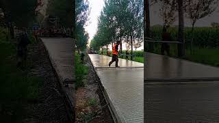 Cement pavement anti skid treatment process [upl. by Ayekan302]