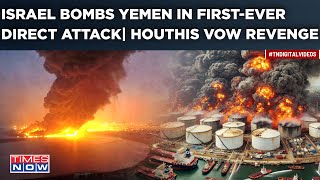 Israel Strikes Yemen Directly For First Time IDF Jets Bomb Hodeidah Port Houthis Vow Retaliation [upl. by Bohs]