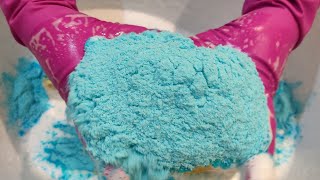 Bleach Reaction and Colored Baking Soda 🤍 Sponges Squeezing 💙 ASMR [upl. by Oicneserc]