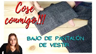 Como hacer el BAJO de PANTALÓN a MANO Costura de SASTRE PERFECTA👌🧵✂️ [upl. by Ecnar300]