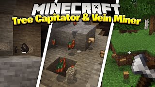 Tree Capitator amp Vein Miner  Survival Addon  Tree Capitator amp Vein Miner Addon download MCPE 121 [upl. by Esinej]