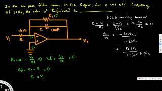 ECE Op Amp Low Pass Filter with cutoff frequency of 5 KHz  Electronics 1 [upl. by Ahsekam305]