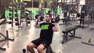 Seated Shoulder Press 14 Rep Method [upl. by Oeak]