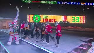 Winter classic 2022 player introductions Minnesota vs St Louis [upl. by Delcine]