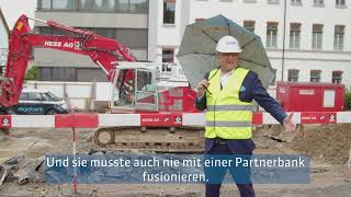 Auf der Baustelle des neuen Bankgebäudes der RBM – Jetzt Aktionär werden Andy zeigts [upl. by Pember729]