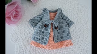 How to crochet doll dresses  doll clothes [upl. by Alael9]