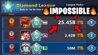 I Got the Hardest Diamond League Ever 😟 4 Billion Coins increased amp 30B Winnings 8 Ball GamingWithK [upl. by Itsym]