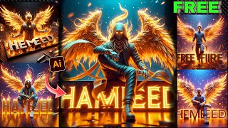 Make Ai FREE FIRE Photo Logo With Own Name  Bing Image Creator Free Fire Photo Editing Tutorial 🔥 [upl. by Armillas]