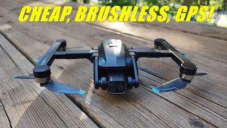 LYRC S188 Cheap Brushless GPS Drone Flight Test Review [upl. by Gnak485]